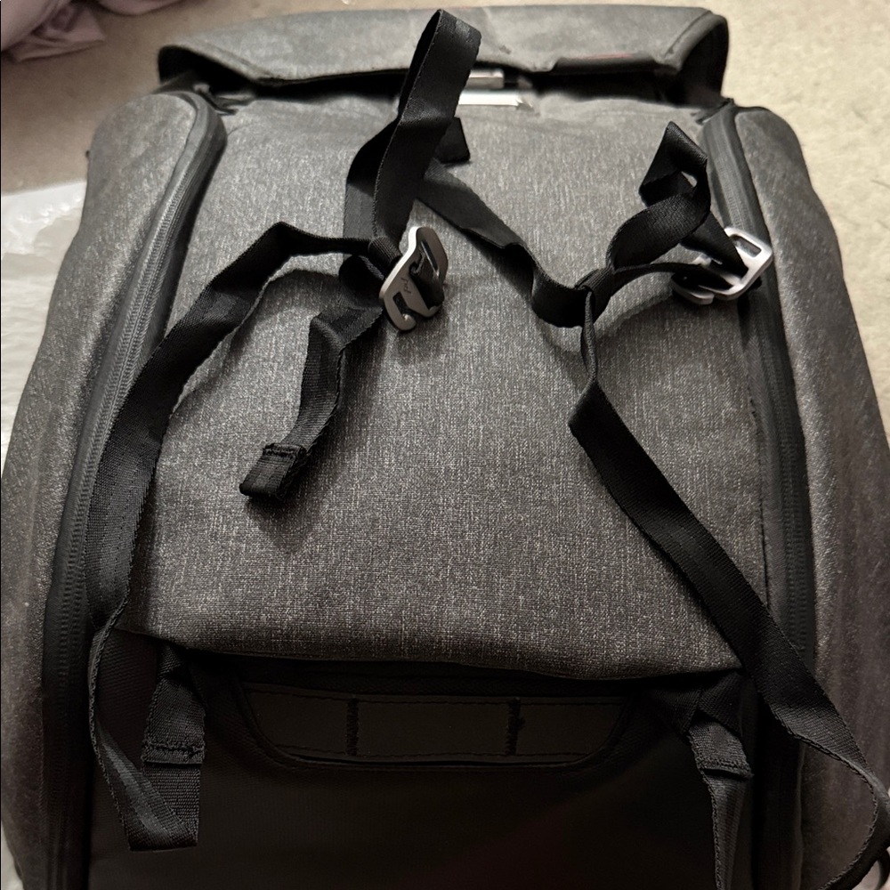 Men's Sleek Dark Gray Backpack - Picture 2 of 10